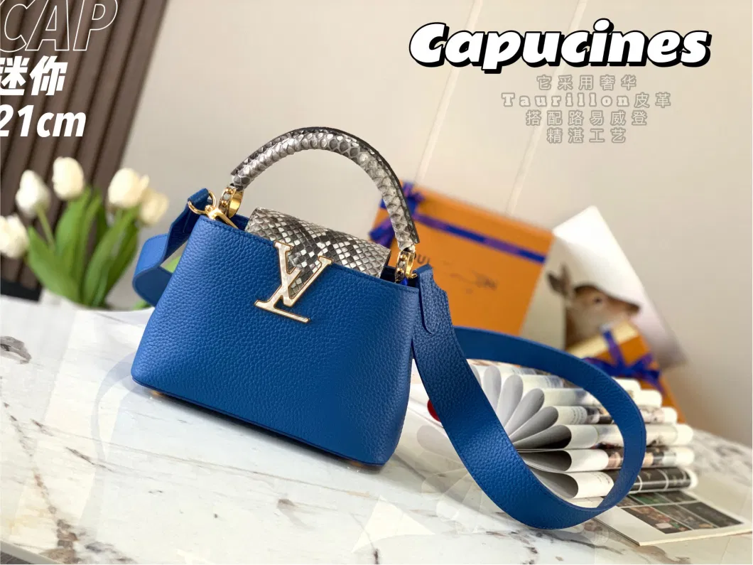 Wholesale Designer Bag, Copy Bag IV Handbag Luxury Handbag, Women′ S Handbags with Top Original Single Quality 5A Bag, Python Leather Shell Buckle,